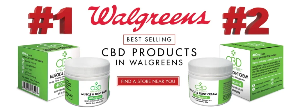 #1 and #2 Best Selling CBD products at Walgreens